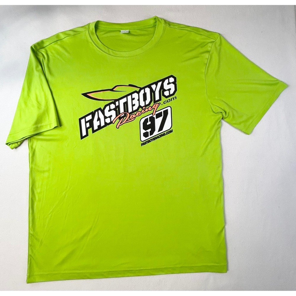 Fastboys Racing Team (First Edition) T-Shirt Mens XL NeonGreen ST350 'Live Fast'